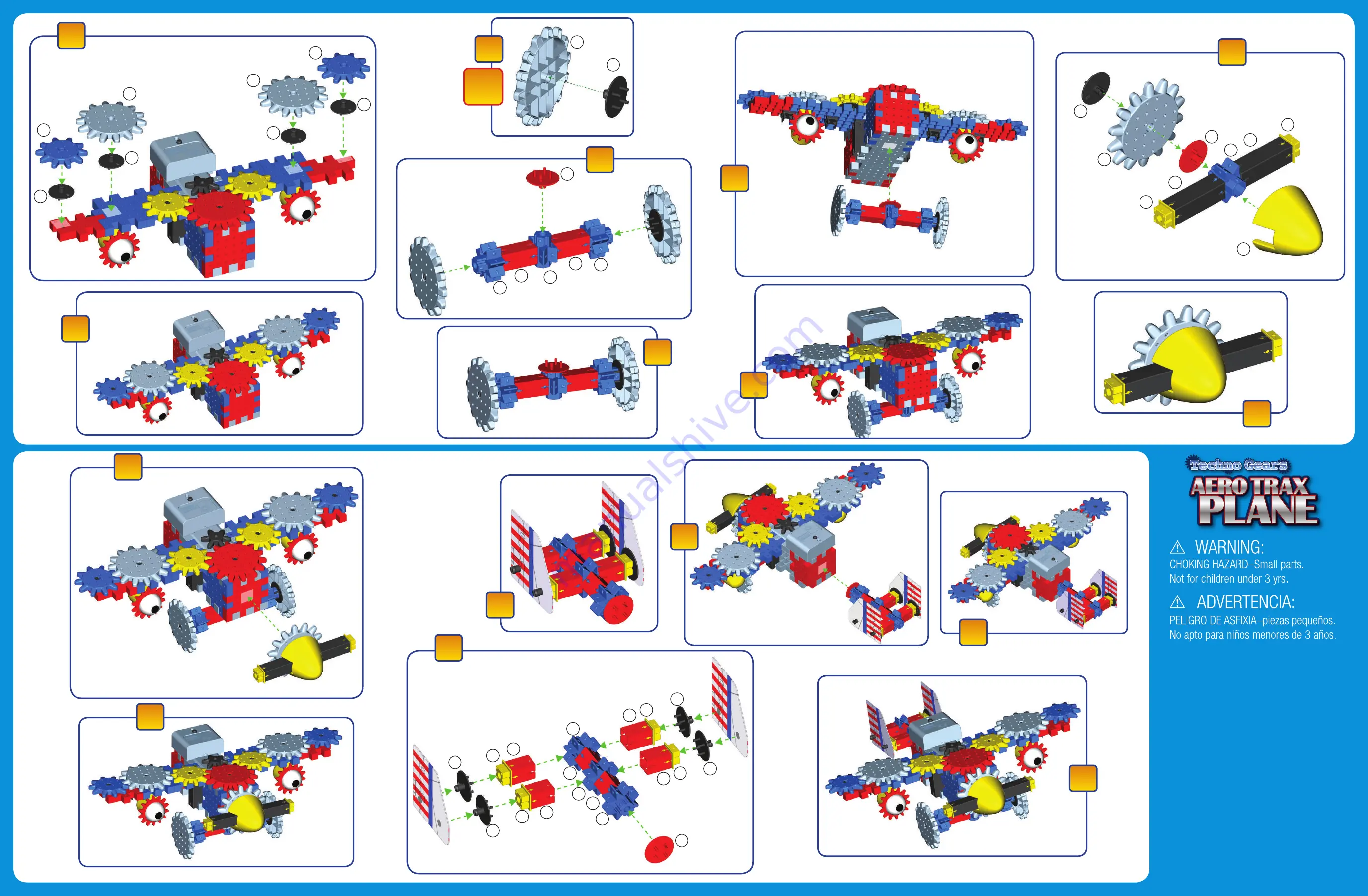 The Learning Journey Techno Gears Aero Trax Plane Instruction Manual Download Page 2