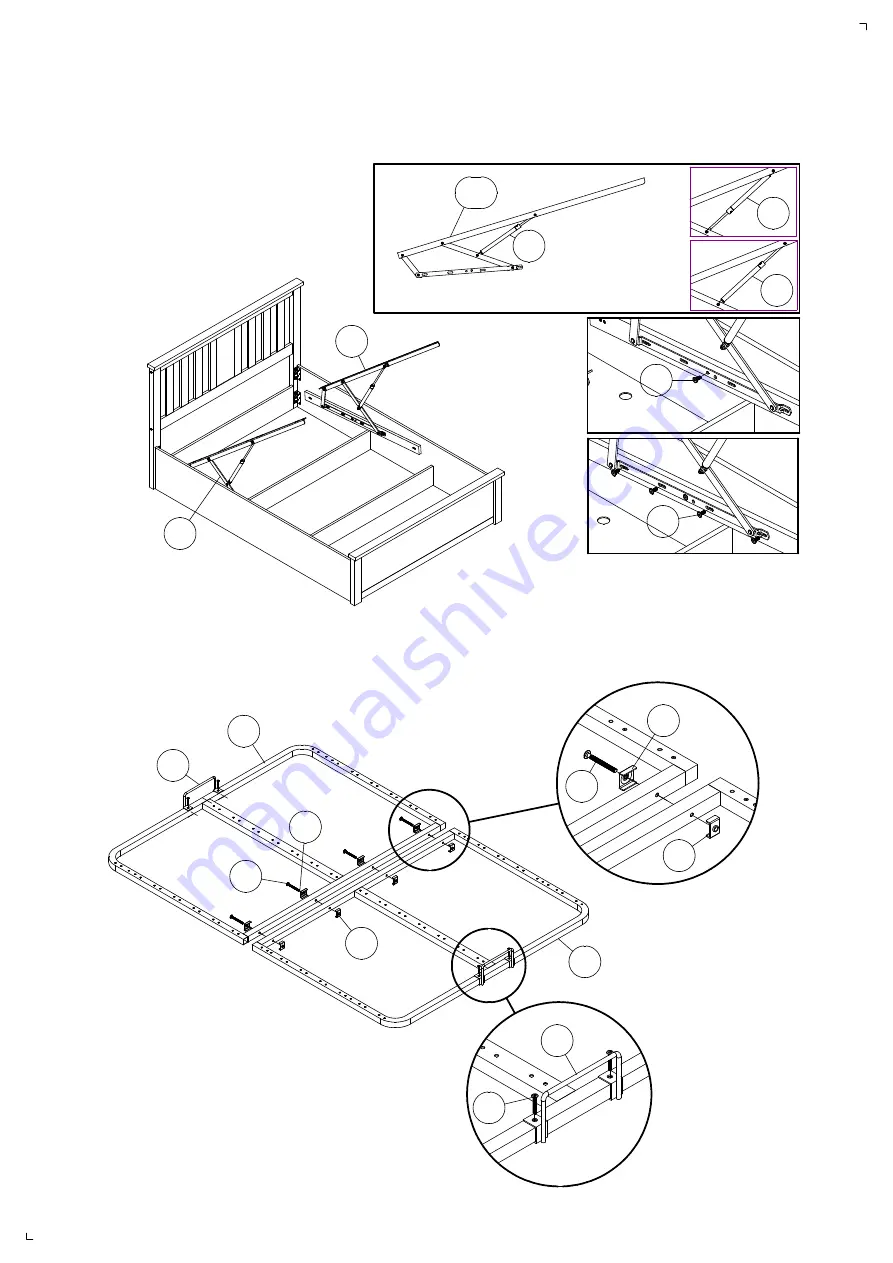 The Oak Bed Store Chester Ottoman Assembly Instructions Manual Download Page 6