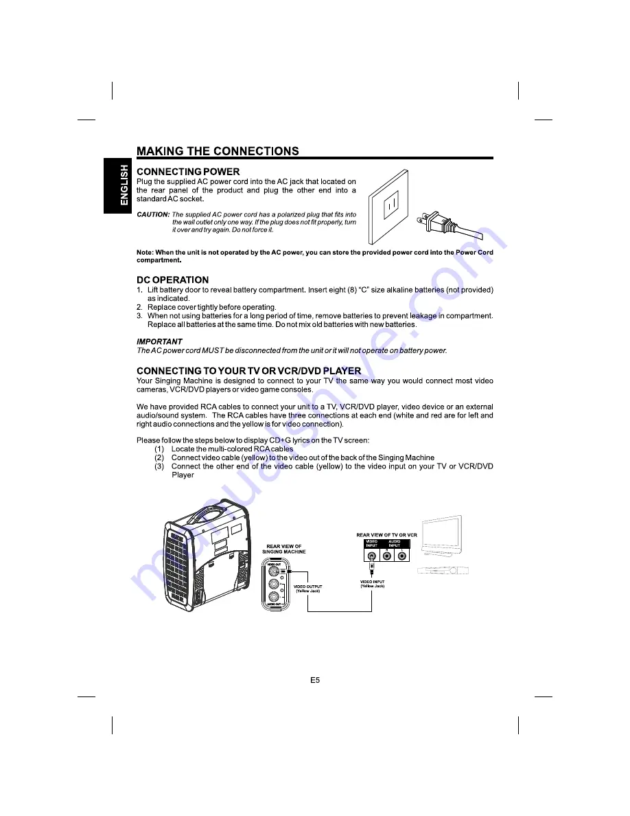 The Singing Machine SML-383P Instruction Manual Download Page 6