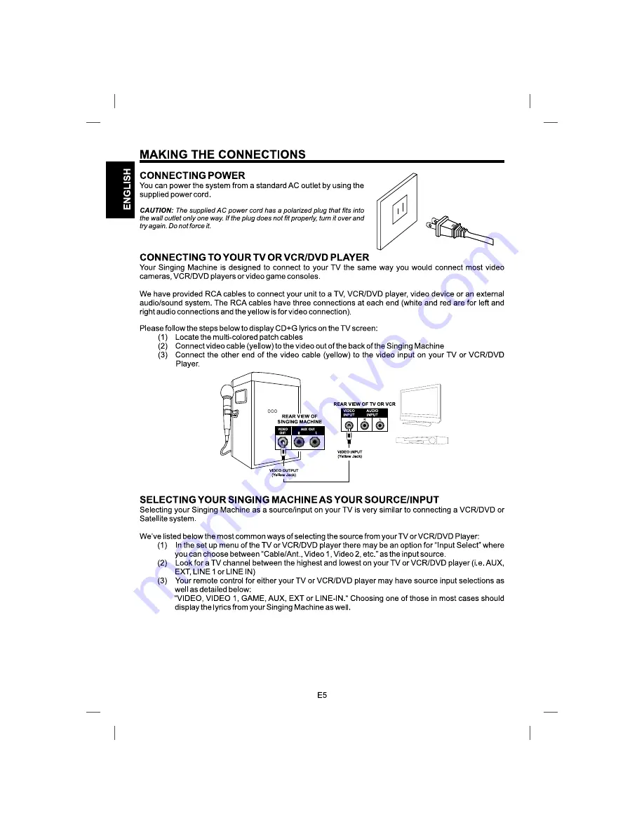 The Singing Machine SML-385W Instruction Manual Download Page 6