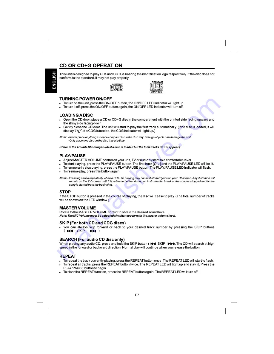 The Singing Machine SML-385W Instruction Manual Download Page 8