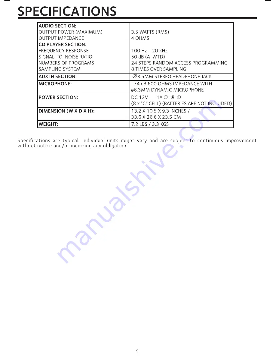 The Singing Machine SML505 Instruction Manual Download Page 10