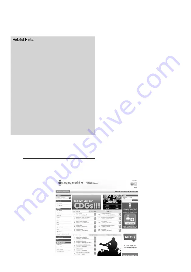 The Singing Machine SML605BK Instruction Manual Download Page 21