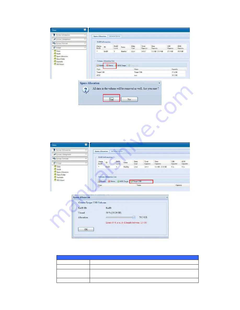 Thecus 1U4600 Скачать руководство пользователя страница 61