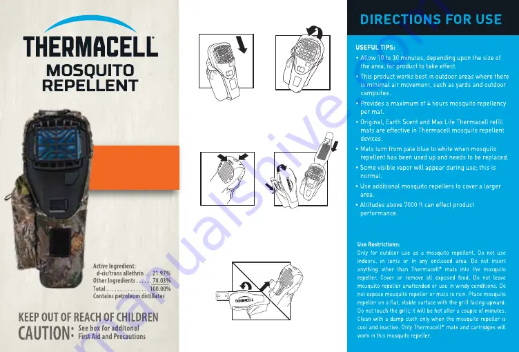 ThermaCell MR300F Directions For Use Download Page 1