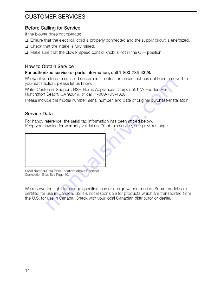 Thermador 6508 0024 Use And Care Manual Download Page 14