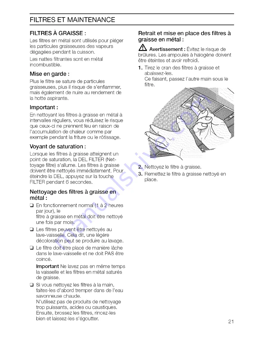 Thermador 6508 0024 Use And Care Manual Download Page 21