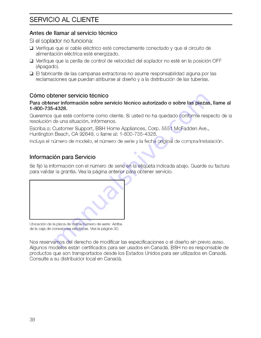 Thermador 6508 0024 Use And Care Manual Download Page 38