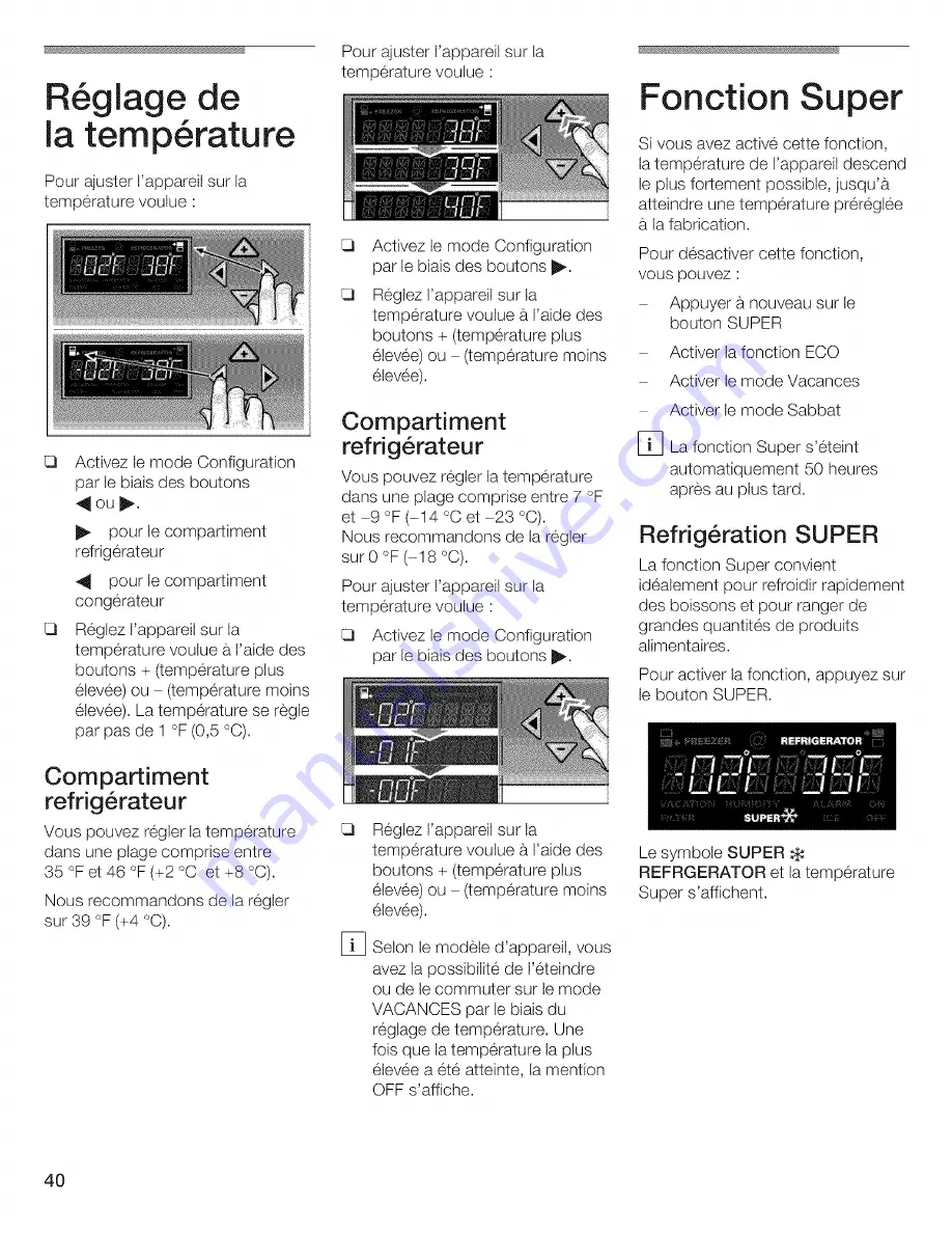 Thermador Bottom Freezer Use & Care Manual Download Page 40