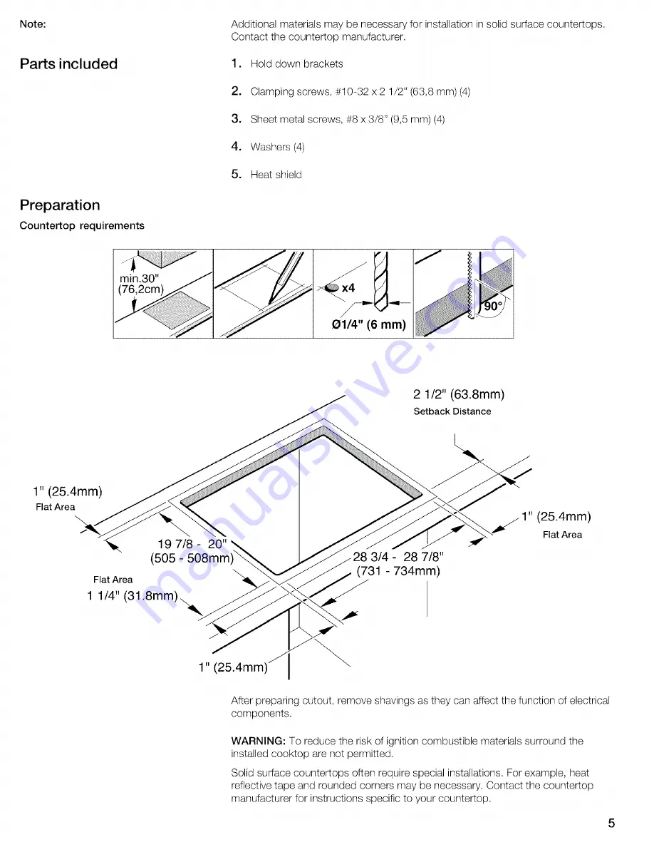 Thermador CIT302DS Installation Instructions Manual Download Page 4