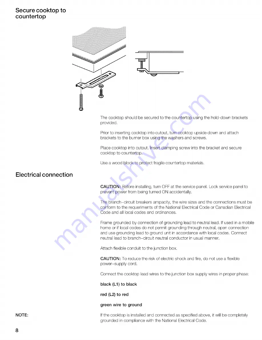 Thermador CIT302DS Installation Instructions Manual Download Page 7