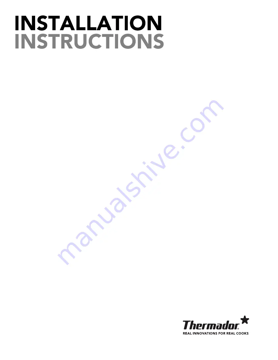 Thermador cit36xkbb Installation Instructions Manual Download Page 3