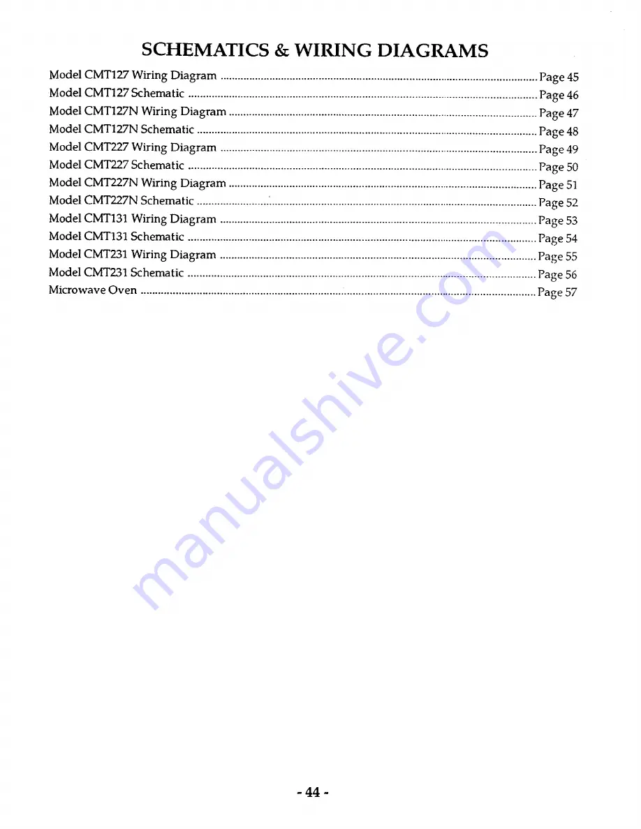 Thermador CMT127 Service Manual Download Page 50