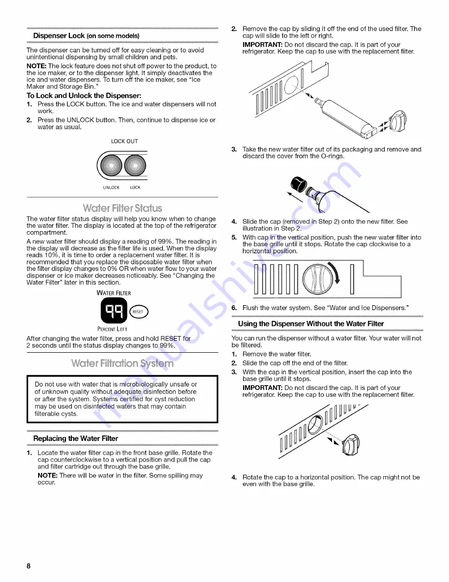 Thermador KBUDT4250E Use & Care Manual Download Page 8