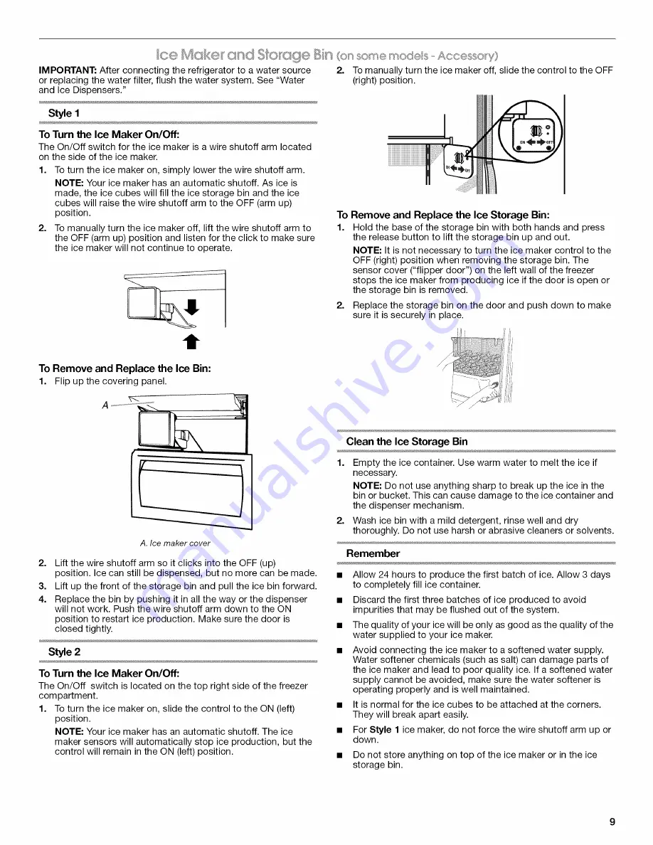 Thermador KBUDT4250E Use & Care Manual Download Page 9