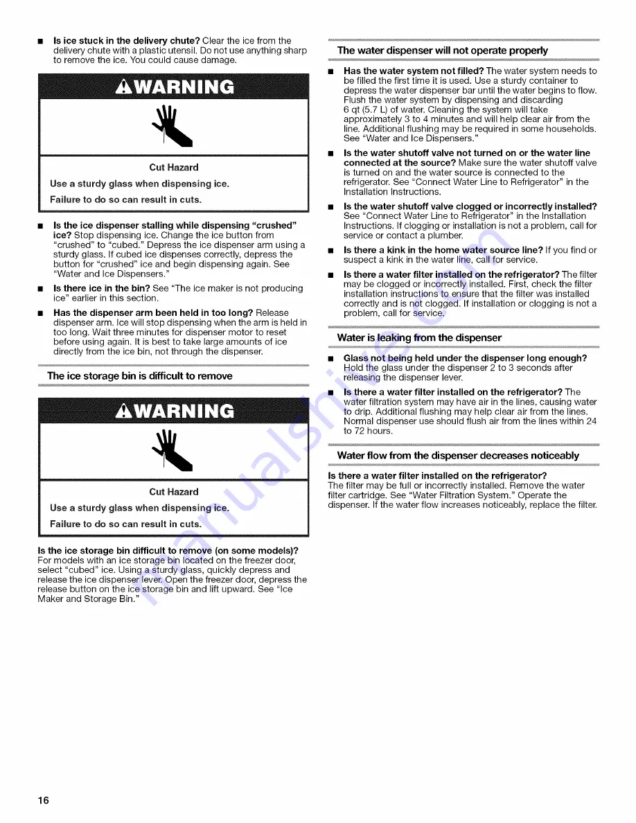 Thermador KBUDT4250E Use & Care Manual Download Page 16