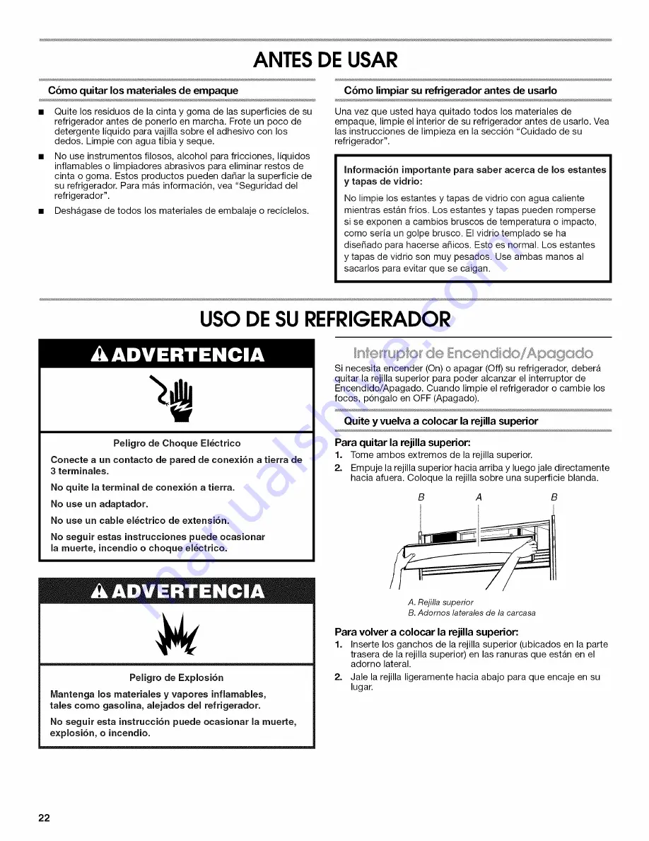 Thermador KBUDT4250E Use & Care Manual Download Page 22