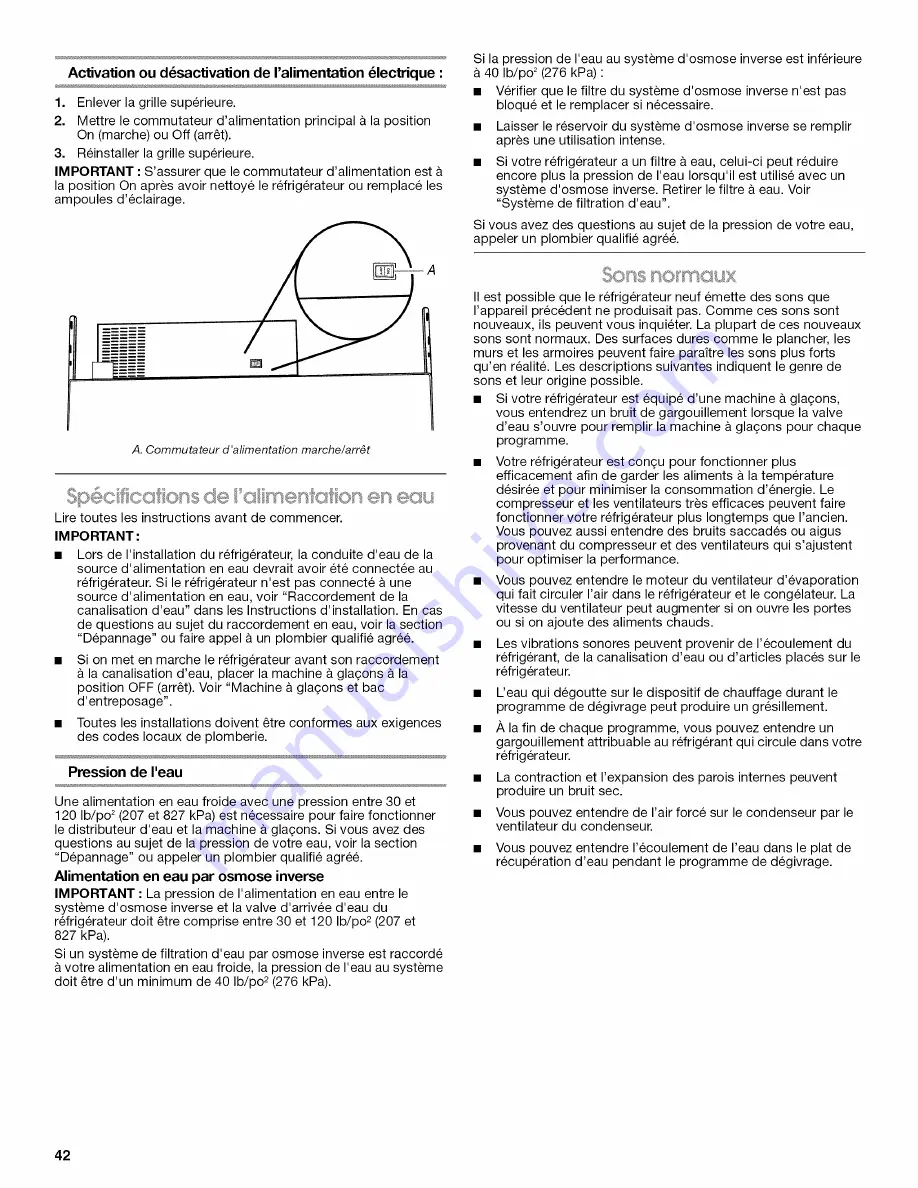 Thermador KBUDT4250E Use & Care Manual Download Page 42