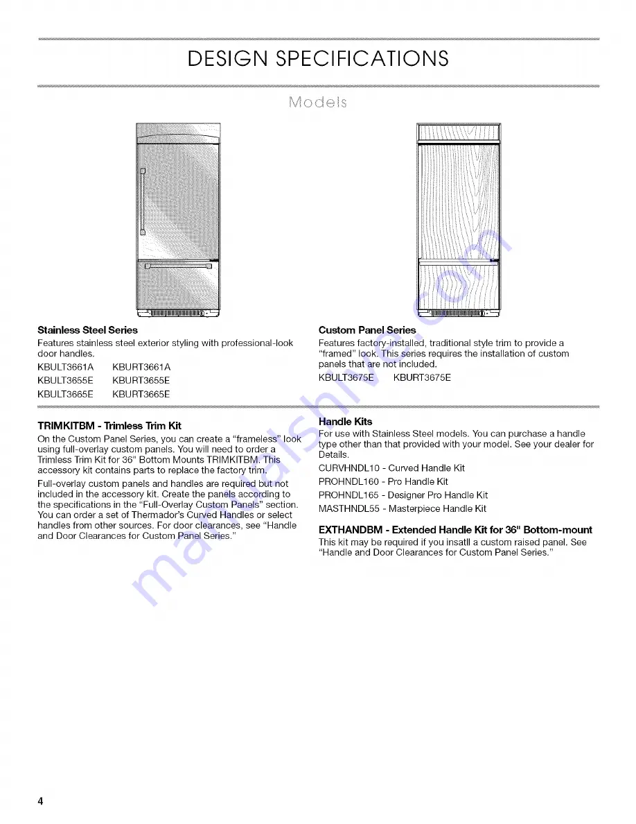 Thermador KBULT3655E Installation Instructions Manual Download Page 4