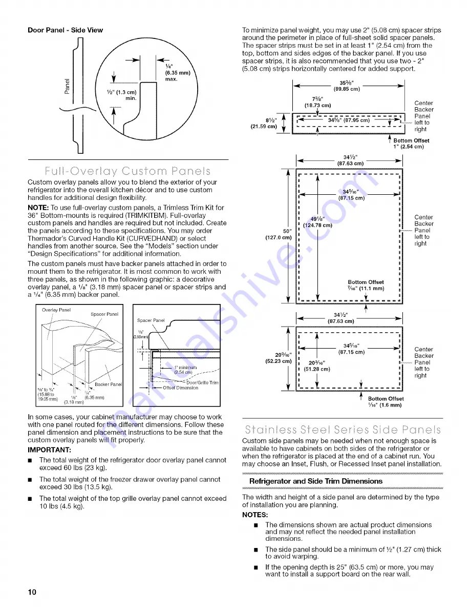 Thermador KBULT3655E Скачать руководство пользователя страница 10