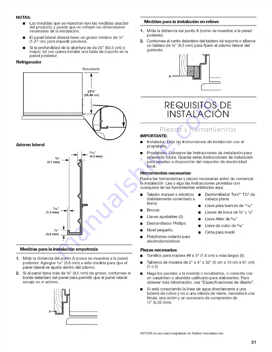 Thermador KBULT3655E Скачать руководство пользователя страница 31