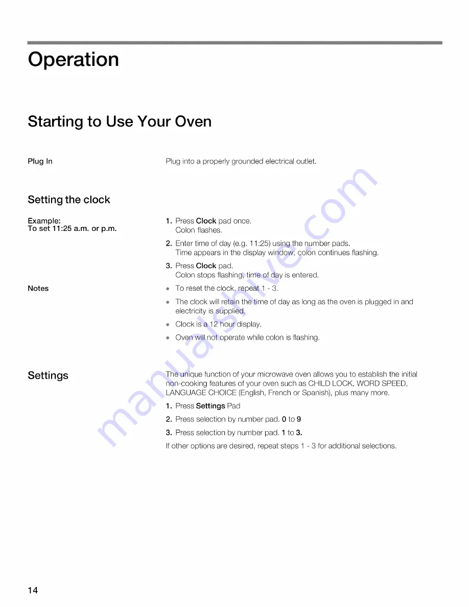 Thermador MBESLFTD Use And Care Manual Download Page 14