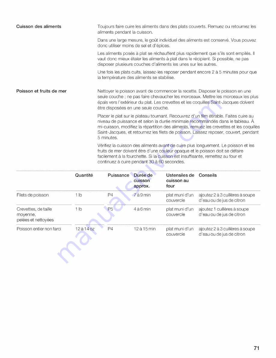 Thermador MBESLFTD Use And Care Manual Download Page 71