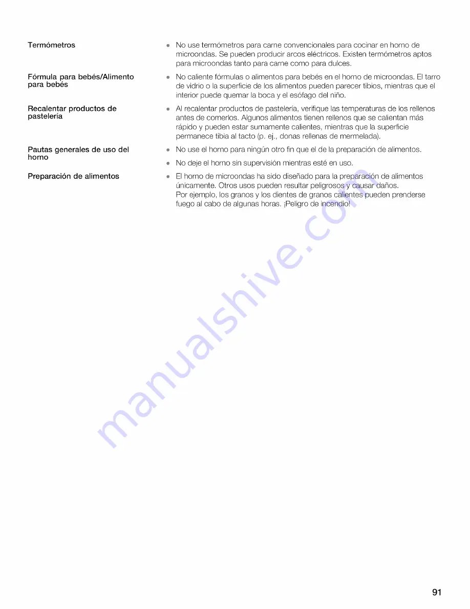 Thermador MBESLFTD Use And Care Manual Download Page 91