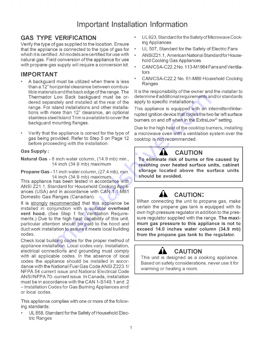 Thermador PRO-GRAND PD30 Installation Instructions Manual Download Page 4