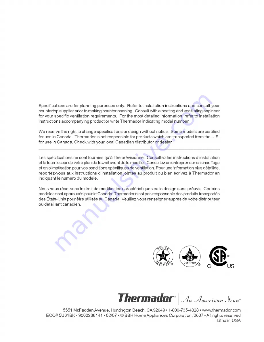 Thermador PRO-GRAND PD30 Installation Instructions Manual Download Page 48