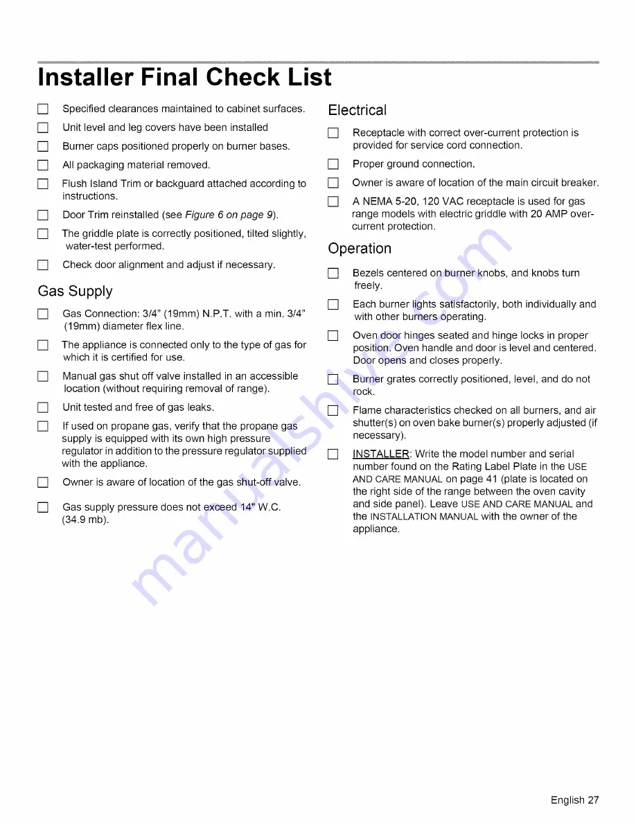 Thermador PRO GRAND RPG36 Installation Manual Download Page 29