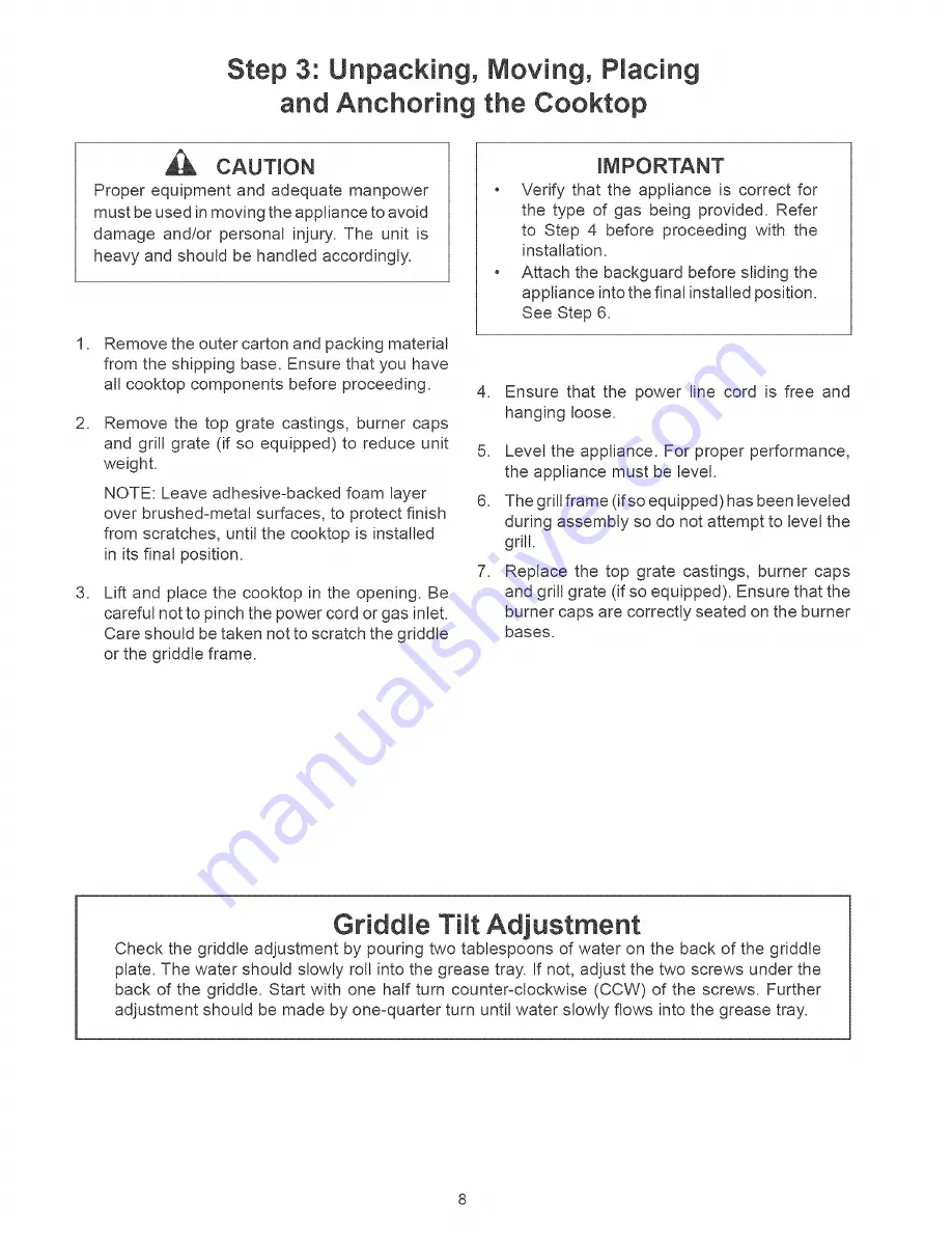 Thermador Professional P24GE Installation Instructions Manual Download Page 10