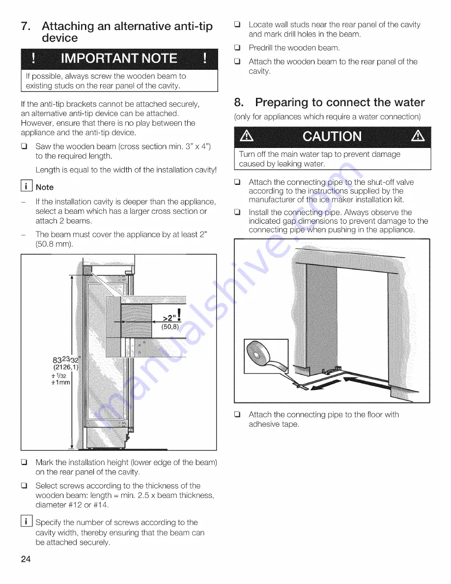 Thermador T24ID80NLP/01 Installation Instructions Manual Download Page 24