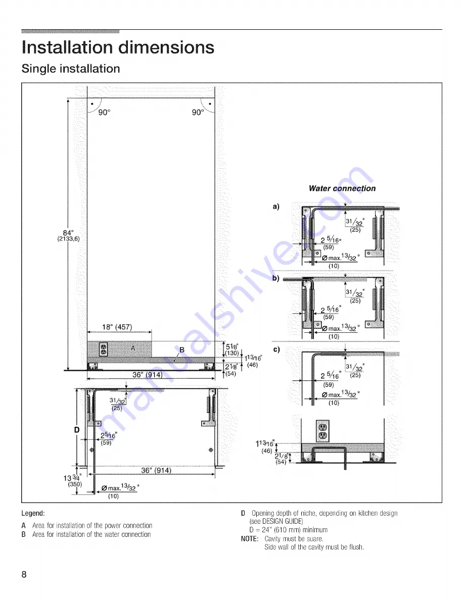 Thermador T36IB70CSS/01 Installation Instructions Manual Download Page 8