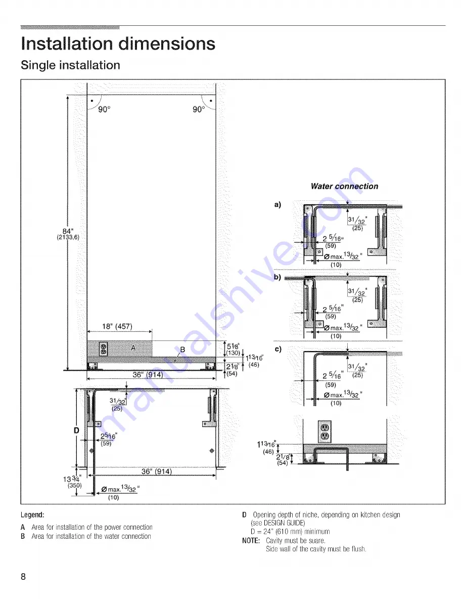 Thermador T36IT70CNS/01 Installation Instructions Manual Download Page 8