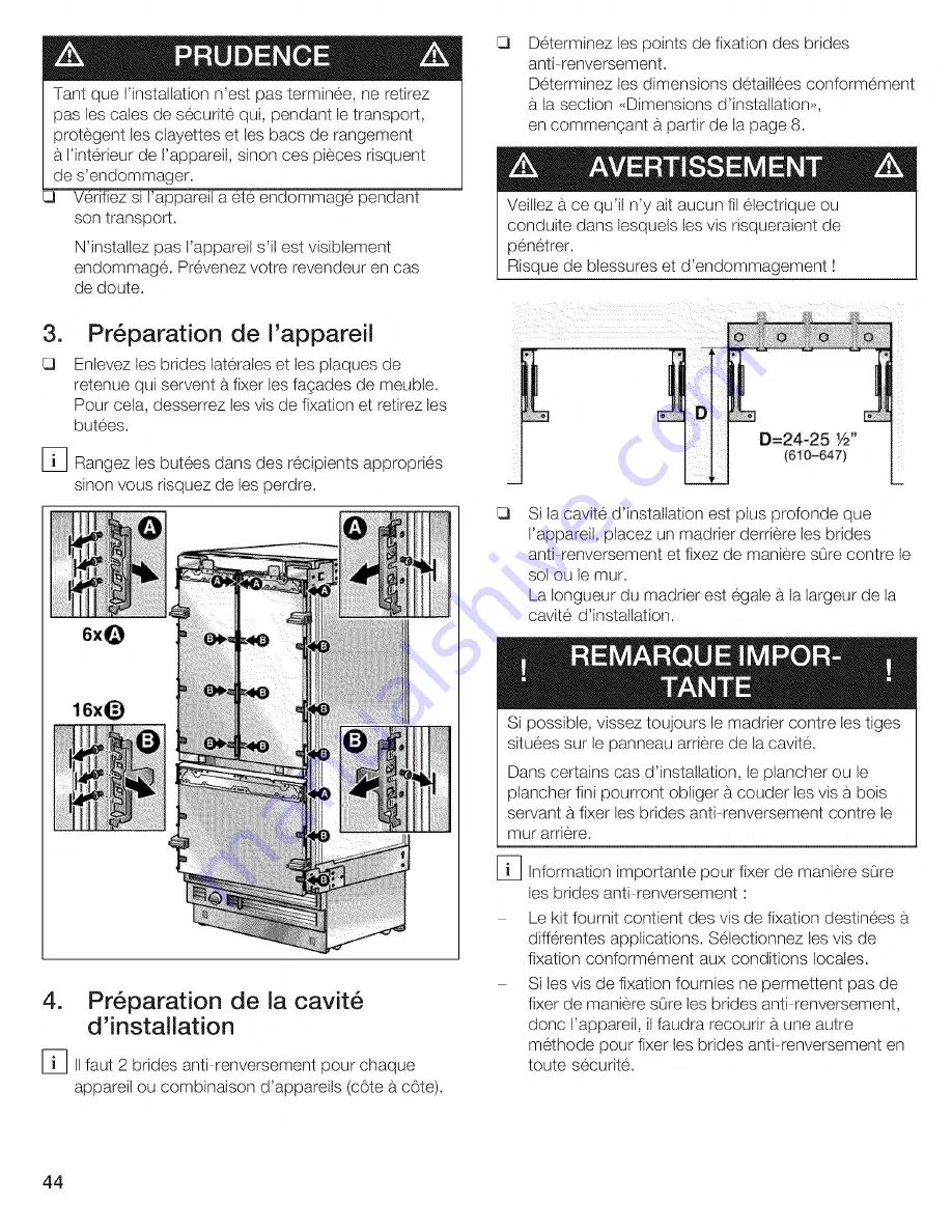 Thermador T36IT70CNS/01 Installation Instructions Manual Download Page 44