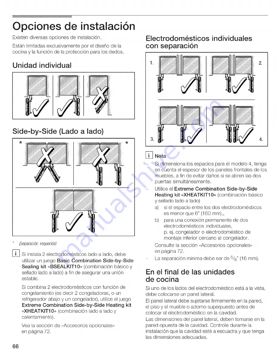 Thermador T36IT70CNS/01 Installation Instructions Manual Download Page 66