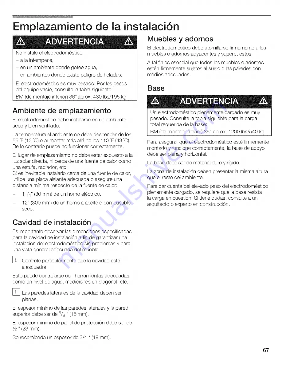 Thermador T36IT70CNS/01 Installation Instructions Manual Download Page 67