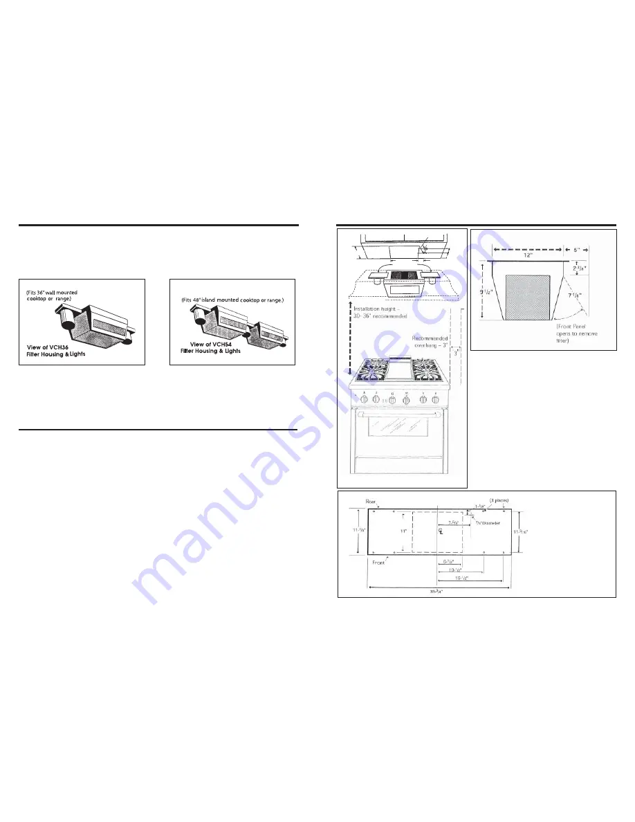 Thermador VCH36 Installation Instructions Manual Download Page 2