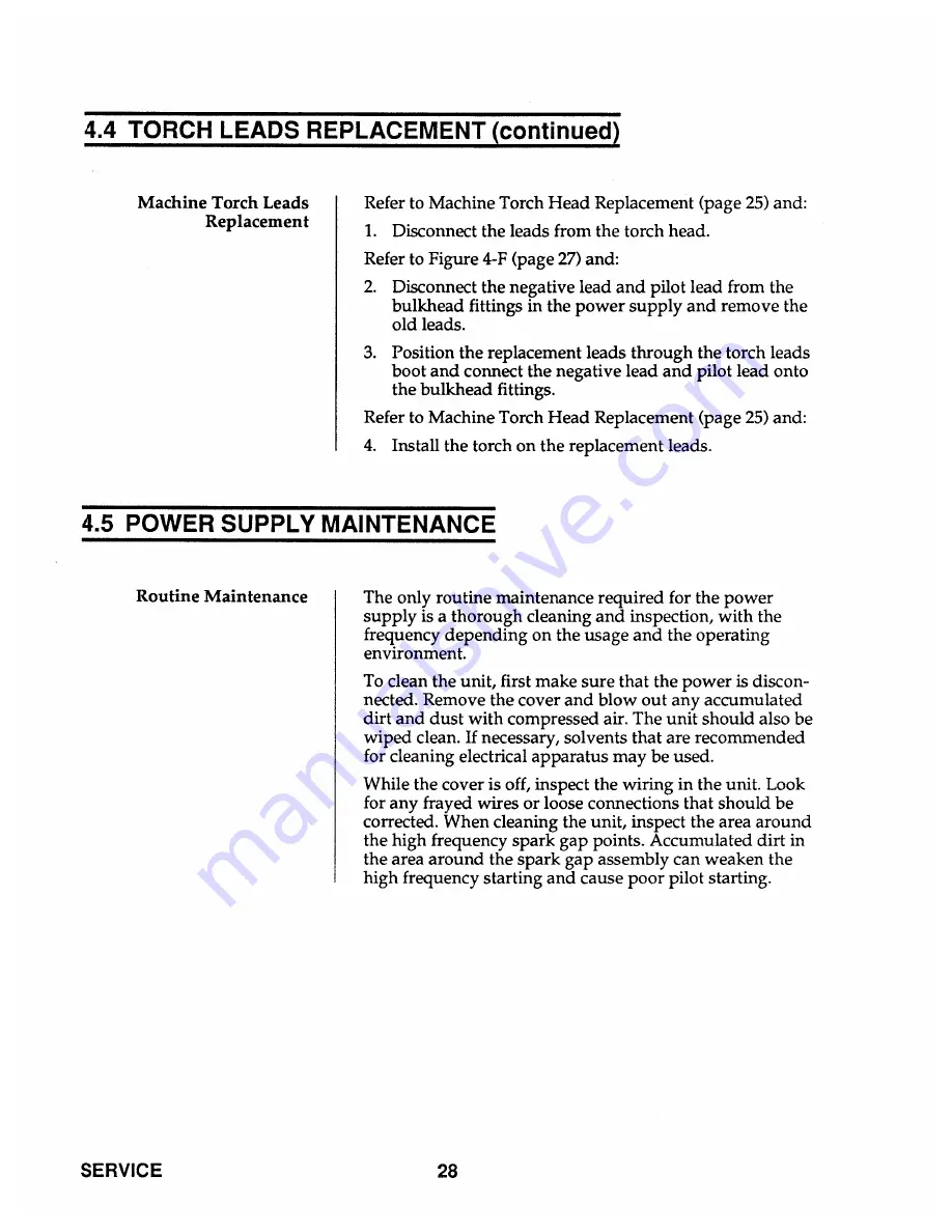 Thermal Arc PAK 5XT Instruction Manual Download Page 44