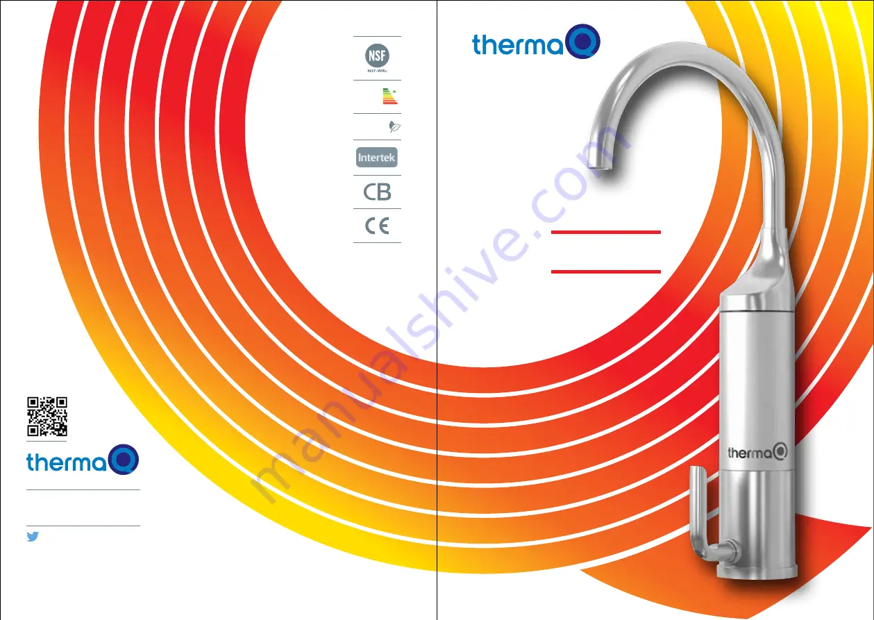 ThermaQ Designer Tap Installation And Operation Instructions Manual Download Page 1