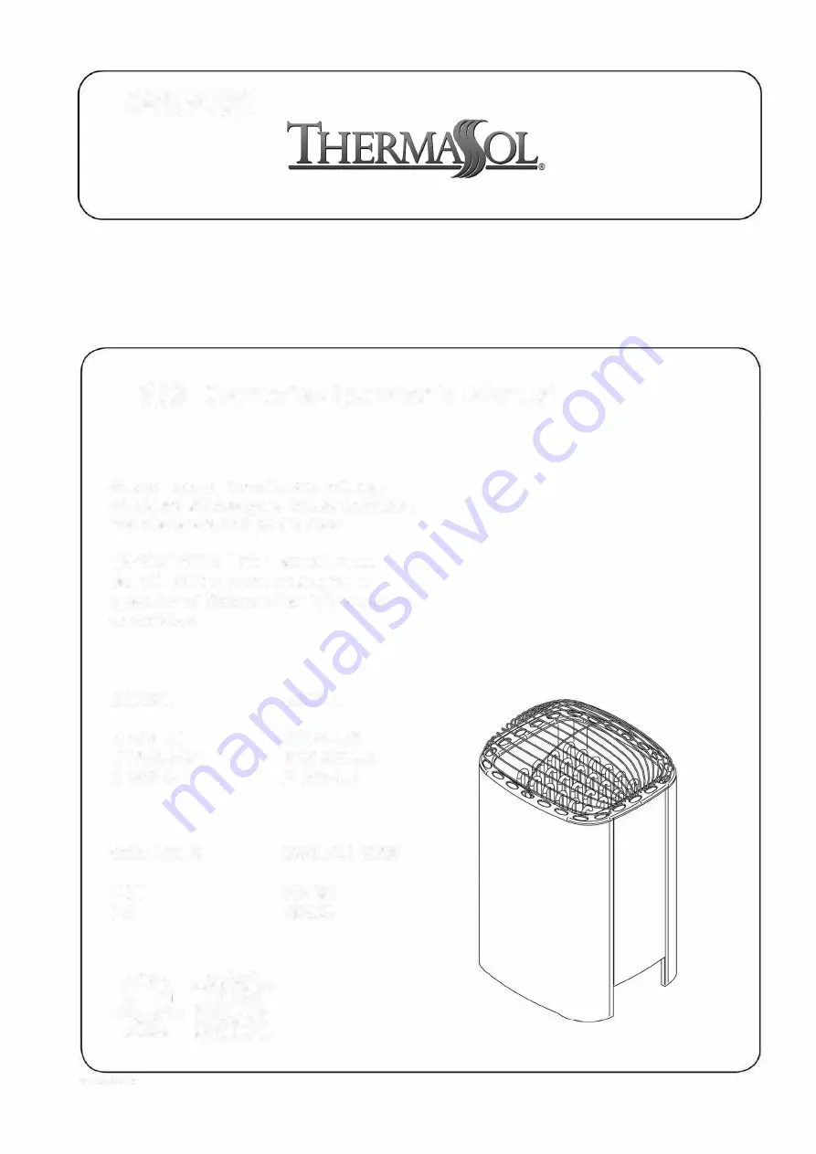 Thermasol F-2 Owner'S/Operator'S Manual Download Page 1