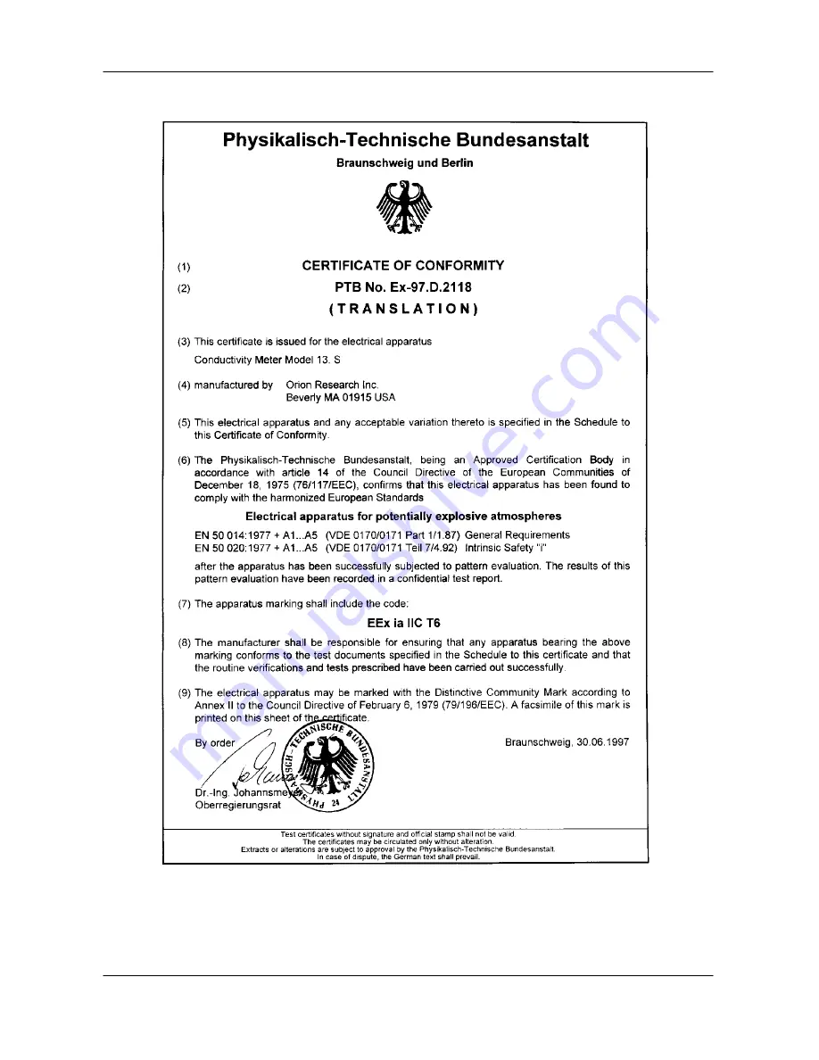 Thermo orion 135A Instruction Manual Download Page 37