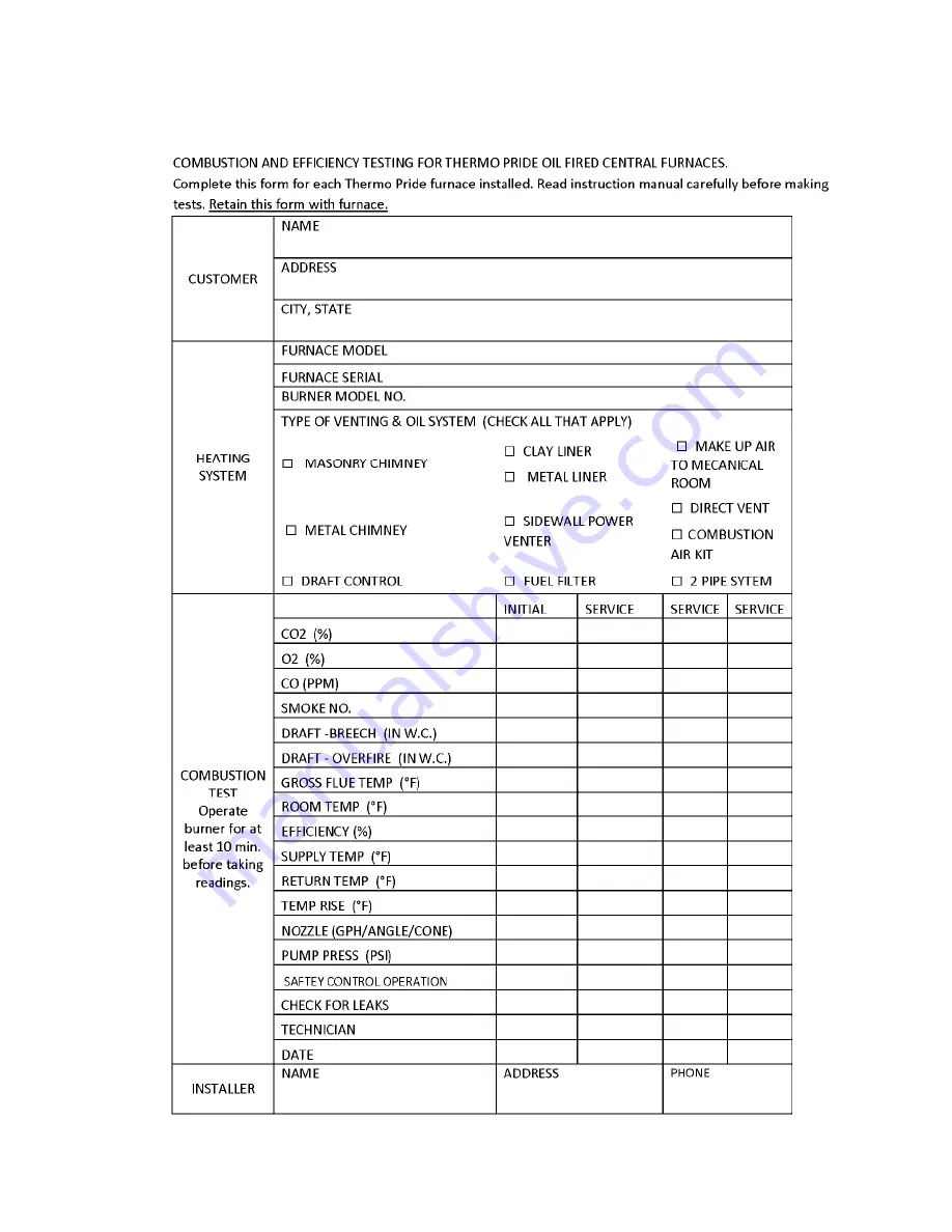 Thermo Pride OL6FA072D48B Скачать руководство пользователя страница 25