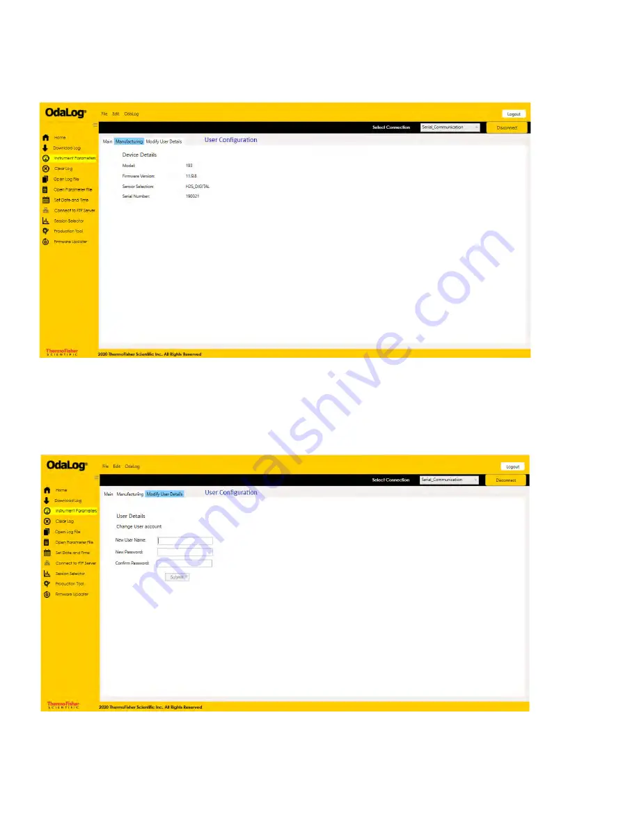 Thermo Scientific Odalog G20 User Manual Download Page 35