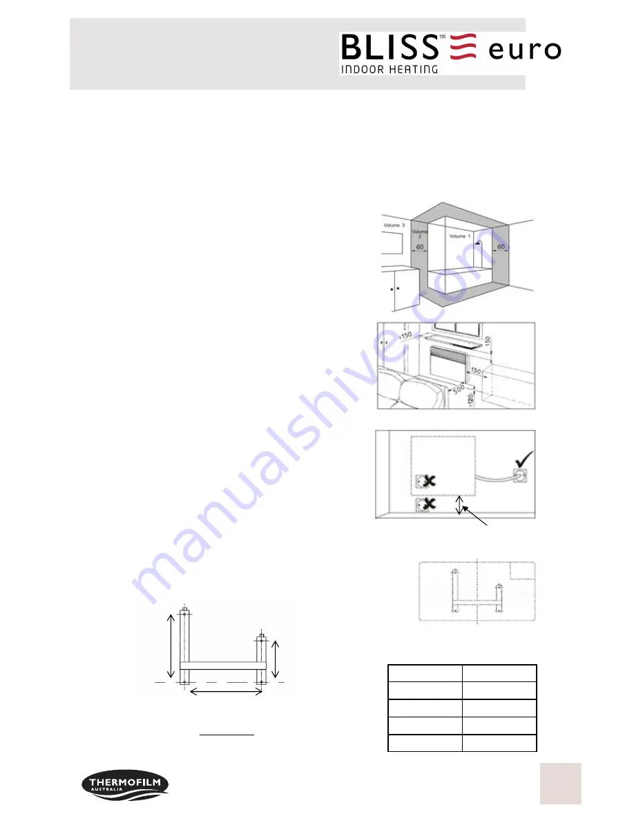 Thermofilm Bliss euro BE1000 Product Manual Download Page 5