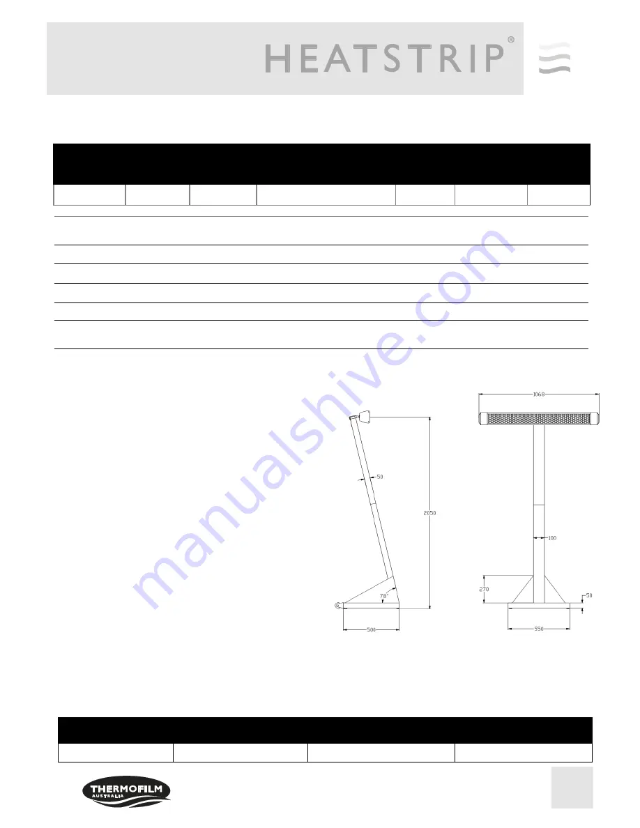 Thermofilm Heatstrip THY2200P Assembly Manual Download Page 3