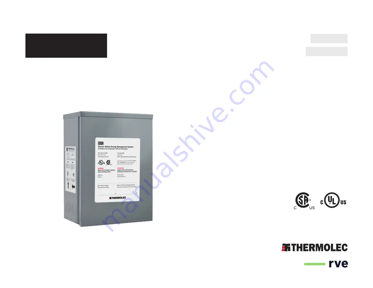 Thermolec DCC-12 Installation Manual Download Page 1