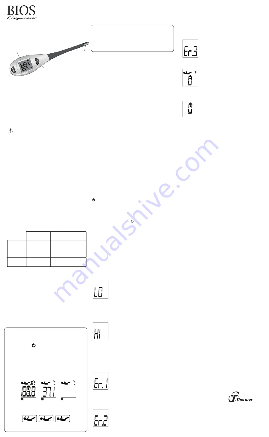 Thermor BIOS Diagnostics 237DI Quick Start Manual Download Page 2