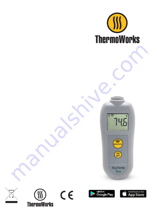 ThermoWorks RayTemp Blue Operating Instructions Download Page 1